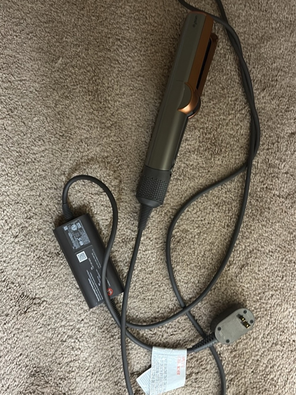 Dyson Hair Straightener in Olive Green with Copper Accents